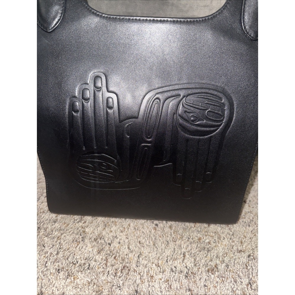 Dorothy Grant Leather Purse Tote Bag Embossed Haida Indigenous Northwest Coast - Picture 4 of 12